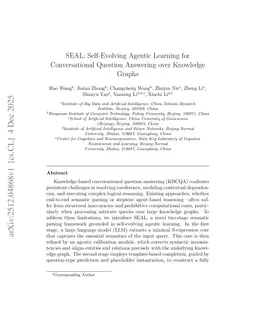 SEAL: Self-Evolving Agentic Learning for Conversational Question Answering over Knowledge Graphs