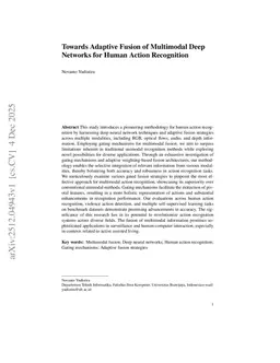 Towards Adaptive Fusion of Multimodal Deep Networks for Human Action Recognition