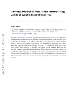Amortized Inference of Multi-Modal Posteriors using Likelihood-Weighted Normalizing Flows