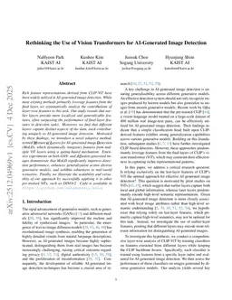 Rethinking the Use of Vision Transformers for AI-Generated Image Detection