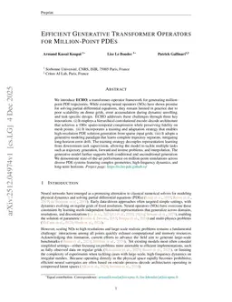 Efficient Generative Transformer Operators For Million-Point PDEs