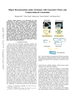 Object Reconstruction under Occlusion with Generative Priors and Contact-induced Constraints