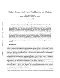 Gradient Descent with Provably Tuned Learning-rate Schedules