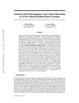 Semantic Soft Bootstrapping: Long Context Reasoning in LLMs without Reinforcement Learning