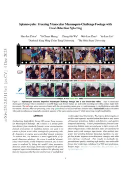 Splannequin: Freezing Monocular Mannequin-Challenge Footage with Dual-Detection Splatting