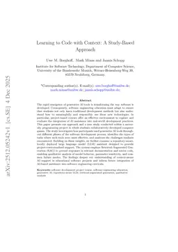 Learning to Code with Context: A Study-Based Approach
