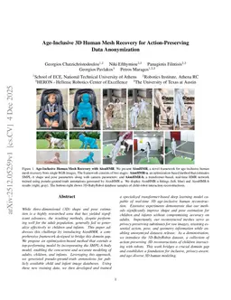 Age-Inclusive 3D Human Mesh Recovery for Action-Preserving Data Anonymization