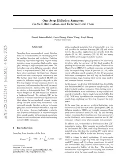One-Step Diffusion Samplers via Self-Distillation and Deterministic Flow