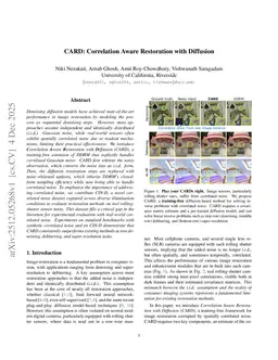 CARD: Correlation Aware Restoration with Diffusion