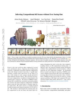 Inferring Compositional 4D Scenes without Ever Seeing One