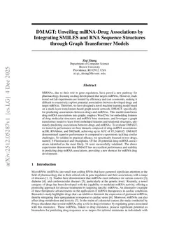 DMAGT: Unveiling miRNA-Drug Associations by Integrating SMILES and RNA Sequence Structures through Graph Transformer Models