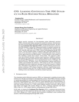 CFO: Learning Continuous-Time PDE Dynamics via Flow-Matched Neural Operators