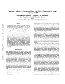 Taxonomy-Adaptive Moderation Model with Robust Guardrails for Large Language Models