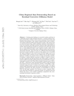 China Regional 3km Downscaling Based on Residual Corrective Diffusion Model