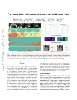 The Dynamic Prior: Understanding 3D Structures for Casual Dynamic Videos