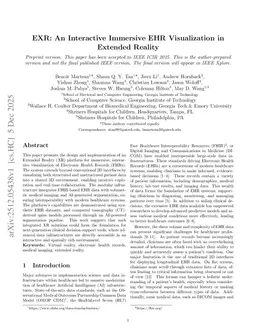 EXR: An Interactive Immersive EHR Visualization in Extended Reality