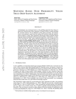 Matching Ranks Over Probability Yields Truly Deep Safety Alignment