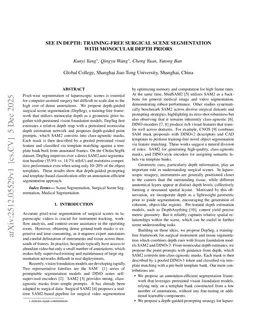 See in Depth: Training-Free Surgical Scene Segmentation with Monocular Depth Priors