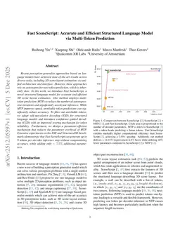 Fast SceneScript: Accurate and Efficient Structured Language Model via Multi-Token Prediction