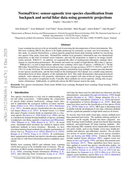 NormalView: sensor-agnostic tree species classification from backpack and aerial lidar data using geometric projections
