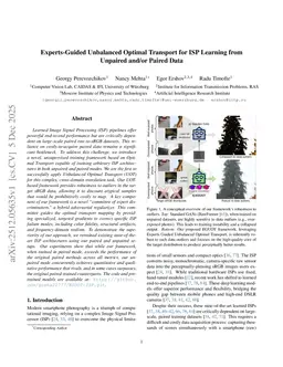 Experts-Guided Unbalanced Optimal Transport for ISP Learning from Unpaired and/or Paired Data