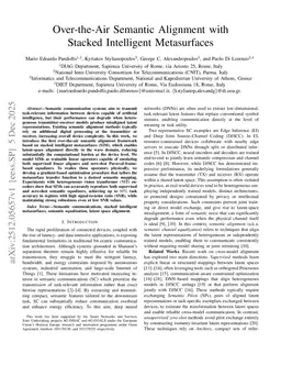 Over-the-Air Semantic Alignment with Stacked Intelligent Metasurfaces