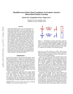 Manifold-Aware Point Cloud Completion via Geodesic-Attentive Hierarchical Feature Learning