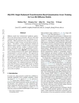 HQ-DM: Single Hadamard Transformation-Based Quantization-Aware Training for Low-Bit Diffusion Models