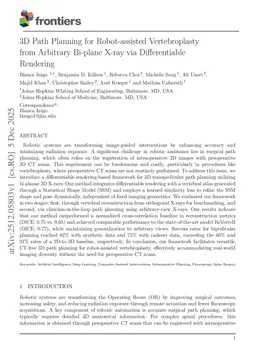 3D Path Planning for Robot-assisted Vertebroplasty from Arbitrary Bi-plane X-ray via Differentiable Rendering