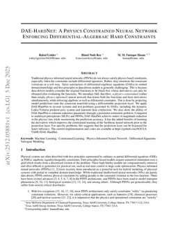 DAE-HardNet: A Physics Constrained Neural Network Enforcing Differential-Algebraic Hard Constraints