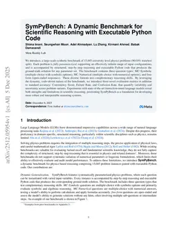 SymPyBench: A Dynamic Benchmark for Scientific Reasoning with Executable Python Code