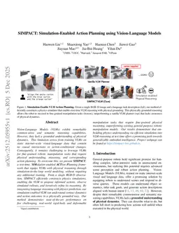 SIMPACT: Simulation-Enabled Action Planning using Vision-Language Models