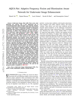 AQUA-Net: Adaptive Frequency Fusion and Illumination Aware Network for Underwater Image Enhancement