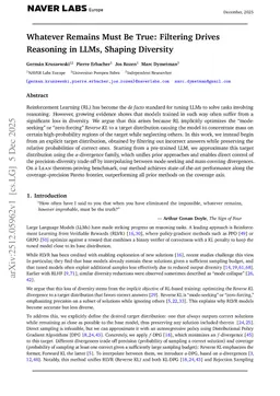 Whatever Remains Must Be True: Filtering Drives Reasoning in LLMs, Shaping Diversity