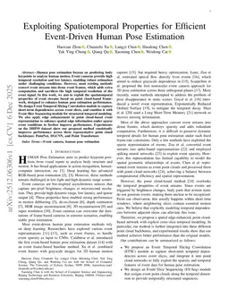 Exploiting Spatiotemporal Properties for Efficient Event-Driven Human Pose Estimation