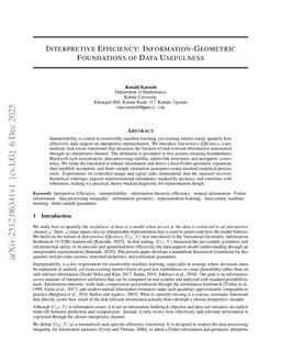 Interpretive Efficiency: Information-Geometric Foundations of Data Usefulness