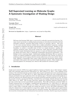 Self-Supervised Learning on Molecular Graphs: A Systematic Investigation of Masking Design