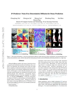 $\mathrm{D}^\mathrm{3}$-Predictor: Noise-Free Deterministic Diffusion for Dense Prediction
