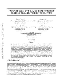 FRWKV:Frequency-Domain Linear Attention for Long-Term Time Series Forecasting