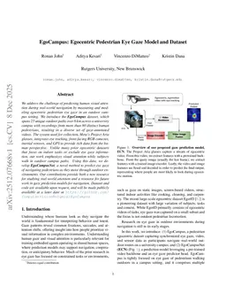 EgoCampus: Egocentric Pedestrian Eye Gaze Model and Dataset