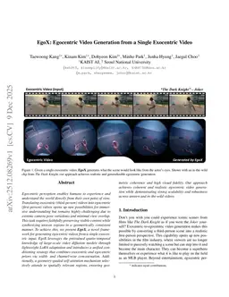 EgoX: Egocentric Video Generation from a Single Exocentric Video