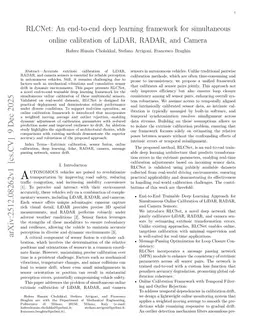 RLCNet: An end-to-end deep learning framework for simultaneous online calibration of LiDAR, RADAR, and Camera