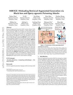 MIRAGE: Misleading Retrieval-Augmented Generation via Black-box and Query-agnostic Poisoning Attacks