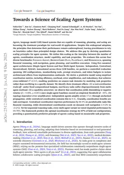 Towards a Science of Scaling Agent Systems