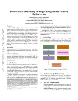 Secure Audio Embedding in Images using Nature-Inspired Optimization