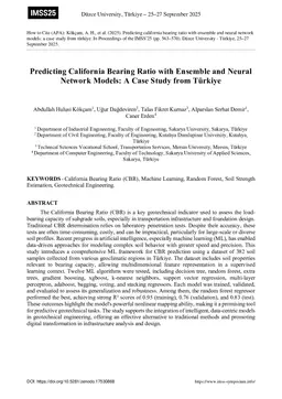 Predicting California Bearing Ratio with Ensemble and Neural Network Models: A Case Study from Turkiye