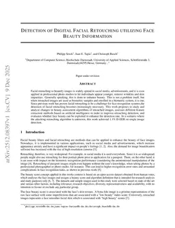 Detection of Digital Facial Retouching utilizing Face Beauty Information
