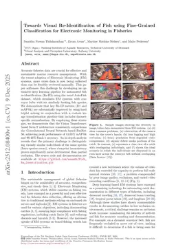 Towards Visual Re-Identification of Fish using Fine-Grained Classification for Electronic Monitoring in Fisheries
