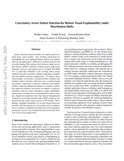 Uncertainty-Aware Subset Selection for Robust Visual Explainability under Distribution Shifts