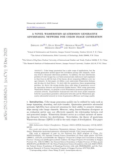 A Novel Wasserstein Quaternion Generative Adversarial Network for Color Image Generation